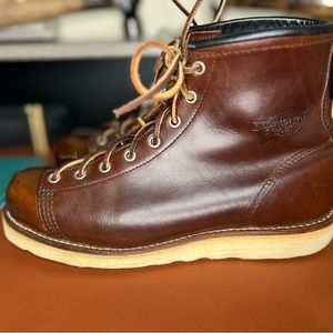 Red Wing 8815 Horwin Brown Chrome Excel Lineman Lace to Toe Monkey Boots 8.5 D